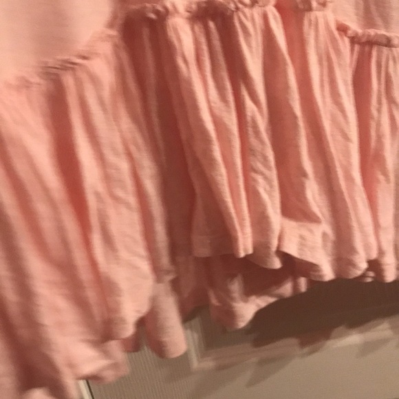 Free people tunic top shirt sleeves beaded xs 0 2 pink - Picture 5 of 6